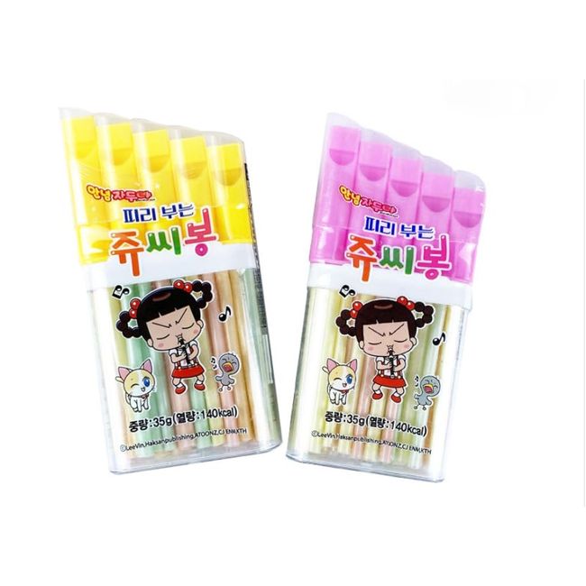 2 X 1.2 oz (35 g) Whistling Juicy Sticks Korean Sweets ASMR SNS youtube TikTok Insta