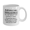 Funny Prompt Engineer Gifts - Coffee Mug Tea Cup - 11oz Novelty - AI Algorithm Machine Learning Ai Robotics Computer Technology Lover Nerd Programmer - Artificial Intelligence is Easy as Riding