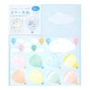 Midori 33245006 Colored Shikishi with Seal, Balloon Pattern