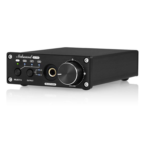 HiFi Dual ES9038Q2M USB DAC COAX OPT Digital To Analog Converter Headphone Amplifier