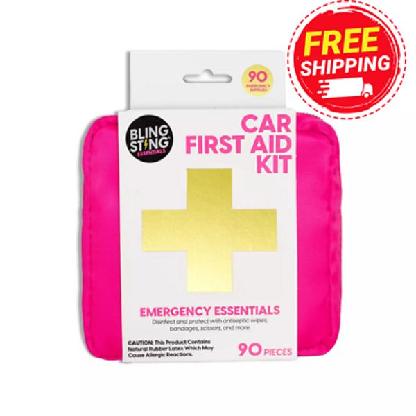 Car First Aid Kit 90 Pieces Emergency Preparedness Kit Reusable Storage Box New