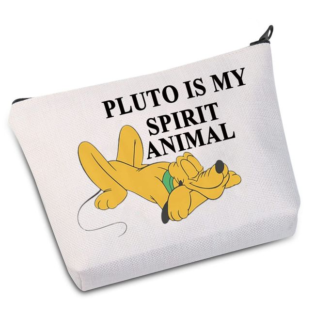 WZMPA Kosmetiktasche mit lustigem Maus, Motiv: schlafende Hunde, inspiriert von Pluto Is My Spirit, mit Reißverschluss, für Damen und Mädchen, Pluto Spirit Animal