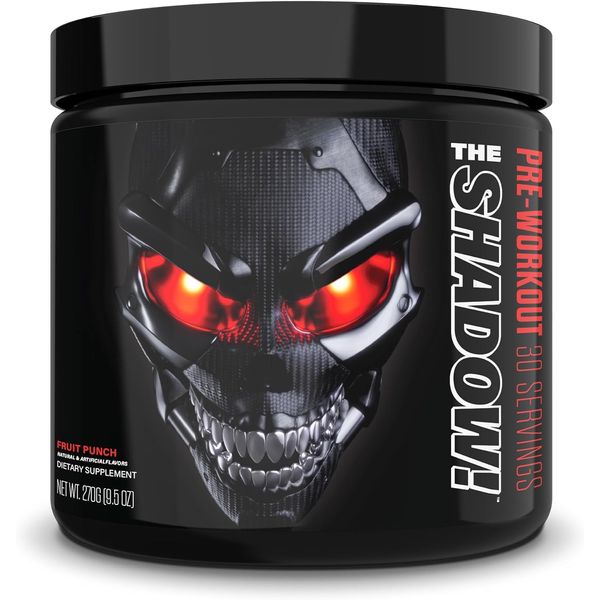 The Shadow! JNX 350mg of Caffeine Hard Core Preworkout -Electric Energy, Mental Focus, Superhuman Strength, Men & Women - 30 Servings (Fruit Punch)