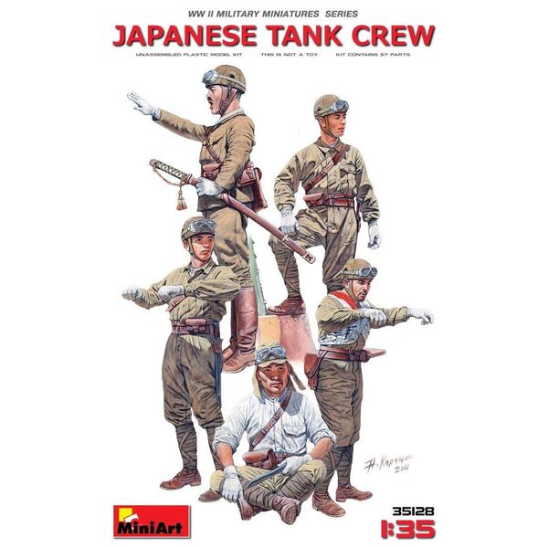 Miniart 1:35 Scale Japanese Tank Crew Plastic Model Kit