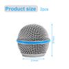 2 x Microphone Replacement Grille Compatible with BETA 58A, Mic Cover Replacement, Mic Head Cover