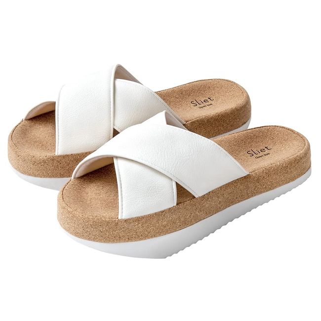 Alphax AP-510260 Sliet Slippers, Core Shaping Slippers, Open Toe, White, 9.1 - 9.6 inches (23.0 - 24.5 cm)