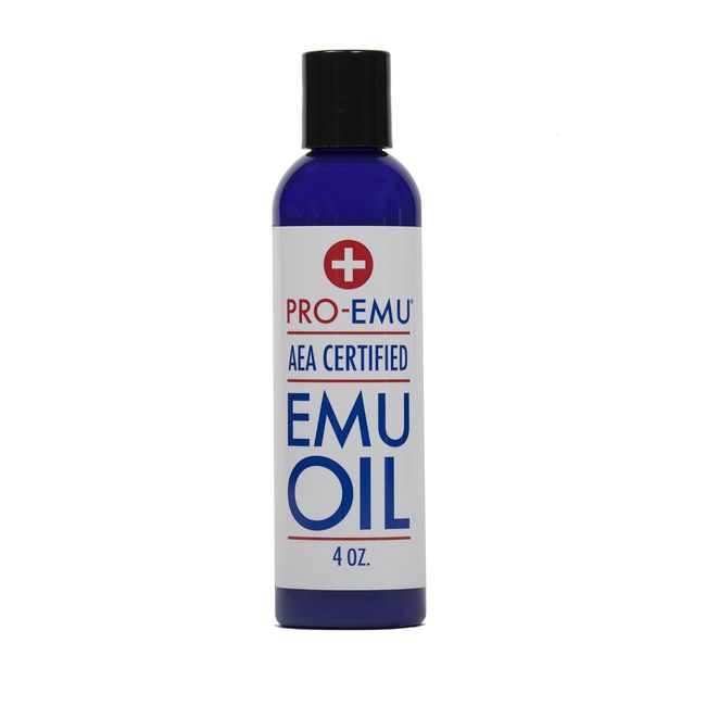 PRO EMU OIL (4 oz) All Natural Emu Oil - AEA Certified - Made In USA - Best All Natural Oil for Face, Skin, Hair and Nails.