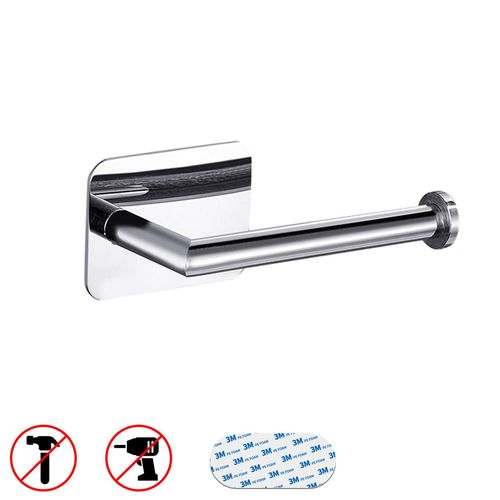 MIFULY Toilet Paper Holder, Self Adhesive, NO Drilling Toilet Roll Holder Chrome 8K Mirror Stainless Steel, Bathroom and Kitchen Accessory, 304 Stainless Steel, Mirror