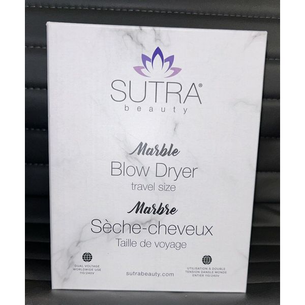 SUTRA Beauty Marble Travel Size Blow Dryer 1000 Watt 2 Speed Lightweight