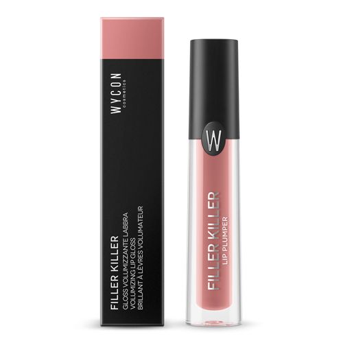 WYCON cosmetics Filler Killer Lip Plumper Lip Gloss with Plumping Effect and Volume Effect, Lipstick with Vitamin E and Menthol -02 Rose