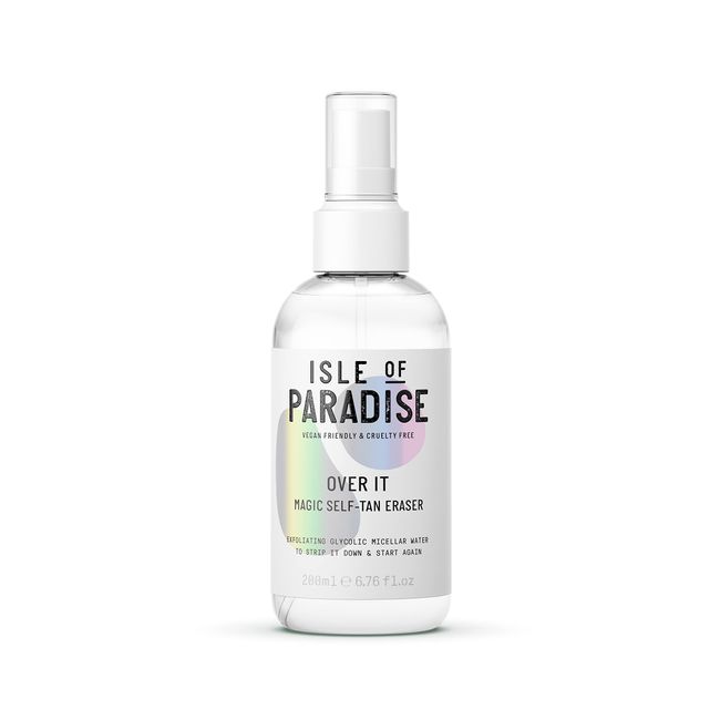 Isle of Paradise Over It Magic Self Tan Eraser - Exfoliating Glycolic Micellar Water, Vegan and Cruelty Free, 6.76 Fl Oz