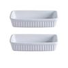 Mason Cash Classic Collection Reactangular Gratin Bowl 18cm White (Pack of 2)