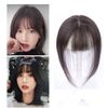 YIRU Partial Wig, 100% Human Hair, Medical Use, Hairpiece, Fully Hand Planted, Parted, Light and Thin, Conceals Hair Loss, Width 3.5 inches (9 cm), Height 5.5 inches (14 cm), Chestnut Color, 7.9 inches (20 cm)