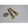 Brass #14 Phillips Flat Head Wood Screw x 2.50" Length, 10 Pcs