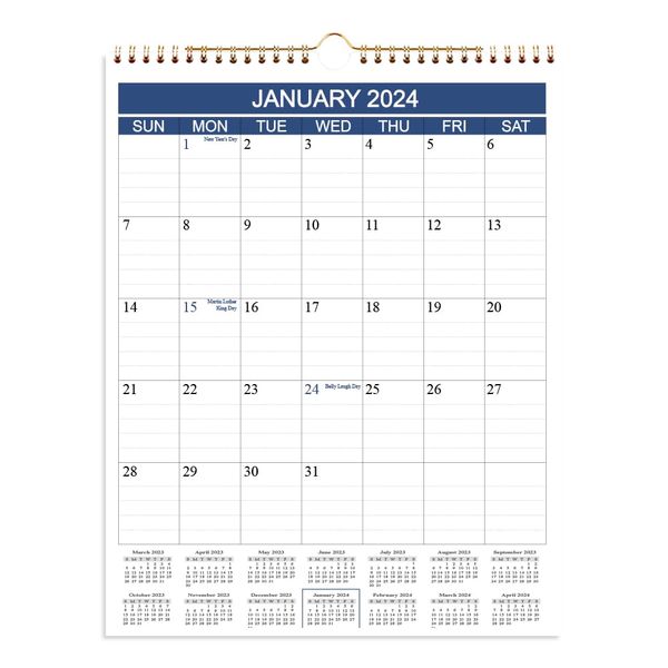 2024 Calendars - Wall Calendar from Jan 2024 to Dec 2024, 12 Monthly Calender Planner with Thick Paper for Planning and Organizing for Home/Office, Paper Calendar, 8.5 x 11 In Calendar 2024