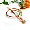 Handmade Copper Celtic Spiral Shawl Pin