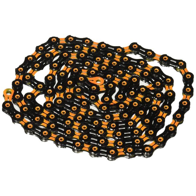 KMC X11SL Chain :11-Speed 116 Links, DLC Black/Orange