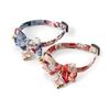 Necoichi Kabuki Charm Bow Tie Cat Collar (Navy)