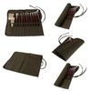 Paint Brush Bag Artist Paint Brush Holder 22 Slots Roll Up Brush Bag Case Paint Brush Storage Canvas Pouch Draw Pen Watercolor Oil Painting Brushes Holder for Acrylic Watercolor Oil Draw Pen Brush