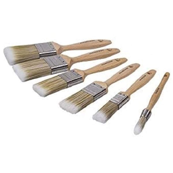 Hamilton Prestige Synthetic Paint Brush Set | 6 Brush Set | Vapour Box Compatible | 1", 1.5". 2"