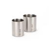 Snow Peak SET-123 Vacuum Snow Peak Stacking Mug, 300/450 Mat Set