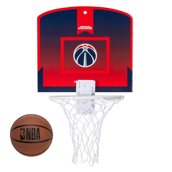 Franklin Sports NBA Washington Wizards Mini Over the Door Basketball Hoop - Kids Indoor Mini Basketball Hoop with Basketball - NBA Fan Shop Mini Hoop for Bedroom + Office - Over the Door Mini Hoop Set