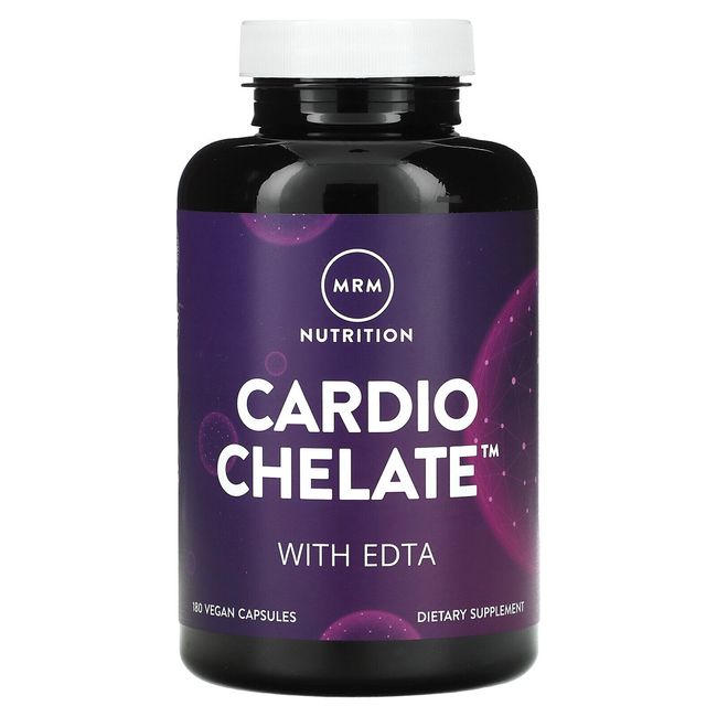 MRM Cardio Chelate with EDTA 180 Vegetarian Capsules Gluten-Free, GMP Quality