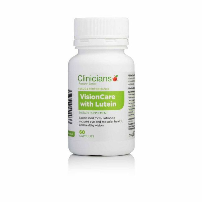 Clinicians Vision Care with Lutein + Zeaxanthin 60 Capsules for Eye Health