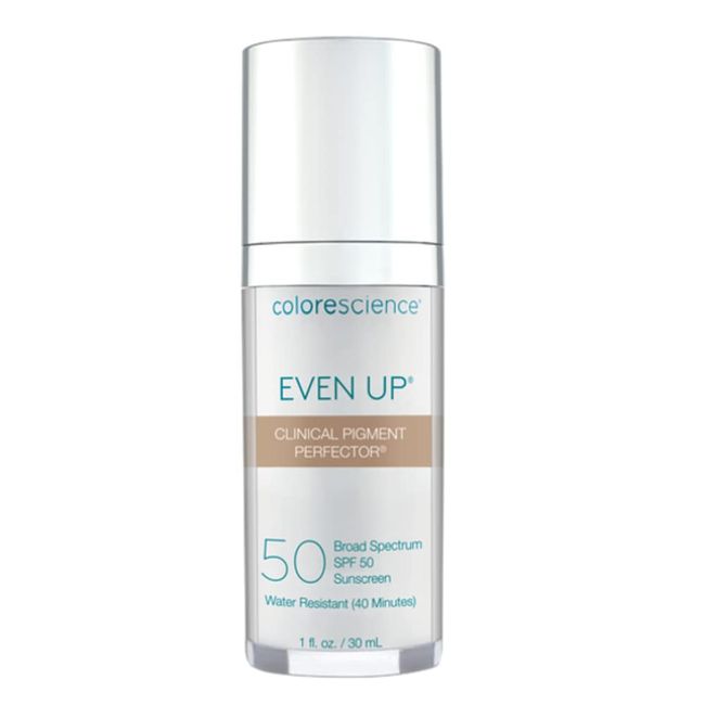 Colorescience Even Up Clinical Pigment Perfector, Water Resistant, Mineral Facial Sunscreen & Primer, Broad Spectrum 50 SPF UV Skin Protection, 1 Fl Oz