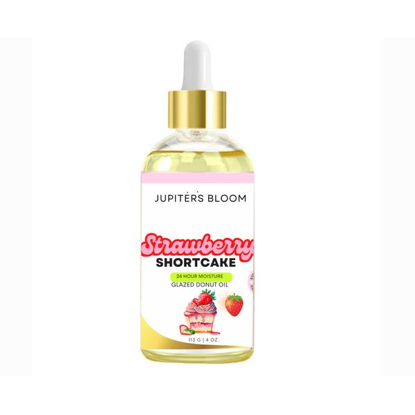 Generic Jupiters Bloom Strawberry Shortcake Body Oil,Glazed Donut Body Oil,Body Juice Oil,Natural Strawberry Scented Handcrafted Body Oil,Handcrafted Body Oil For Women 4 Fl Oz