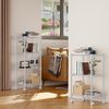 3-Tier Adjustable Wire Shelving Rack with Wheel Commercial Kitchen Storage White