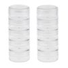 zalati Clear Containers 2set/ 10pcs Clear Storage Stackable Interlocking Case for Beads Crafts Findings Small Items Cosmetics Nail Arts - 10g/pcs