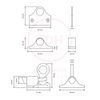 Dart Fanlight Catch - Satin Nickel