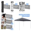 10 x 10FT Pop Up Height Adjustable Canopy Tent Folding Canopy w/Ropes Stake Grey