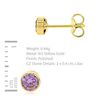CARISSIMA Women's Lilac CZ 4.5mm Stud Earrings