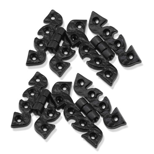 XFORT® 2 Pairs Black Butterfly Hinges with Rustic Ornate Design, Cabinet Hinges, Cupboard Hinges, Small Hinges, Decorative Hinges, Cabinet Hinge, Antique Hinges, Butterfly Hinge, Door Furniture