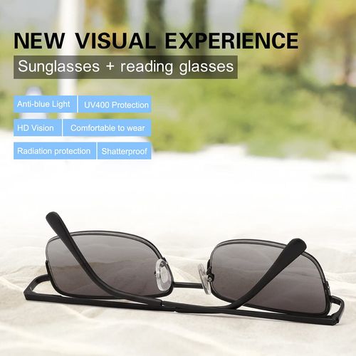 Vepiant Full Lens Spring Hinges Reading Sunglasses UV400 Protection Sun Readers Blue Light Blocking Glasses for Unisex Men Women Outdoor Driving Safety Eyeglasses Tinted Shades Eyewear - Not Bifocals