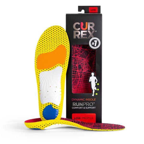 CURREX RunPro Insoles for Running Shoes – Arch Support Inserts to Help Reduce Fatigue, Prevent Injuries & Boost Performance – for Men & Women – Low Arch, XS