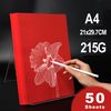 A4 Colour Paper Cardstock 215gms 50sheets (Red)