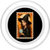 Witch With Crystal Ball And Bat Night PopSockets PopGrip for MagSafe