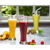 Comfy Package, Flexible Disposable Plastic Drinking Straws - 7.75" High - Assorted Colors Striped [400 Pack]
