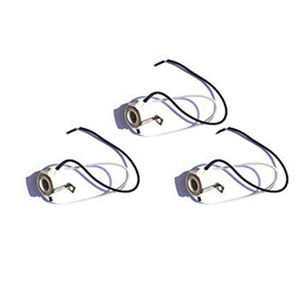 Fandeli E11 Lamp Socket Porcelain Bulb with e11 Screw Base Porcelain Lamp Holder Bracket (3 Pack)
