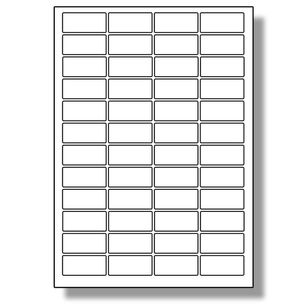 Label Planet® 48 Per Page/Sheet, 5 Sheets (240 MINI Sticky Labels), White Blank Matt Self-Adhesive Plain A4 Address Stickers, for Laser or Inkjet Printer, UK LP48/45, 45.7 x 21.2 MM, All Purpose