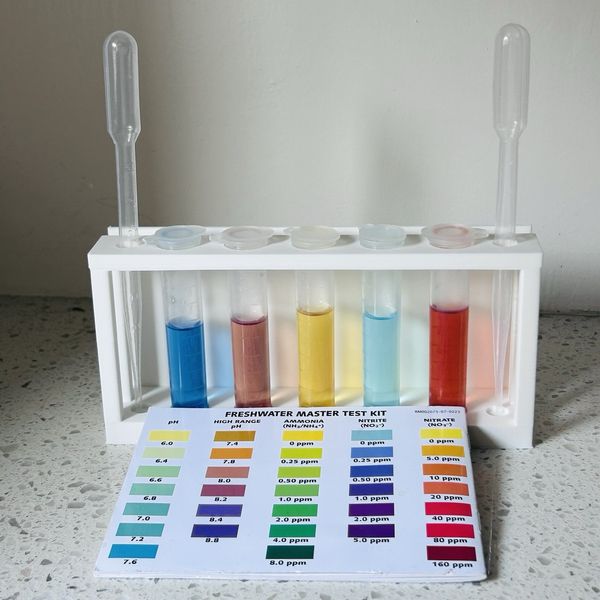 Fish Aquarium Test Tube Stand Holder Drying Rack for API Master Test Kit w Tubes