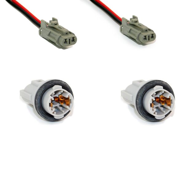 2x Socket & Connector Bulb side Light Pigtail for Universal Auto Van Car Truck T10