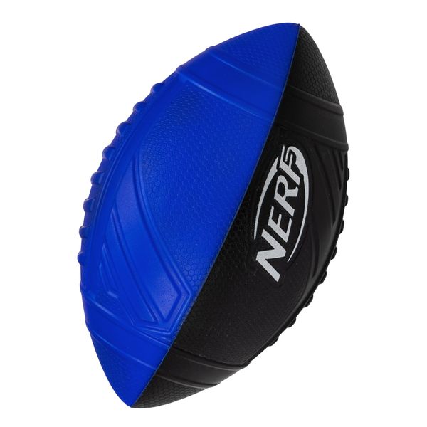 NERF Kids Foam Football - Pro Grip Youth Soft Foam Ball - Indoor + Outdoor Football for Kids - Small NERF Foam Football - 9" Inch Youth Sized Football - Blue + Black