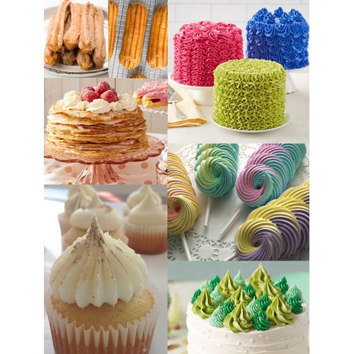 1M 2D 9FT Large Frosting Tips Set – Creat Stunning Swirls, Flowers & Stars for Cakes & Cupcakes, 3 Pcs Churros Piping Tips Set