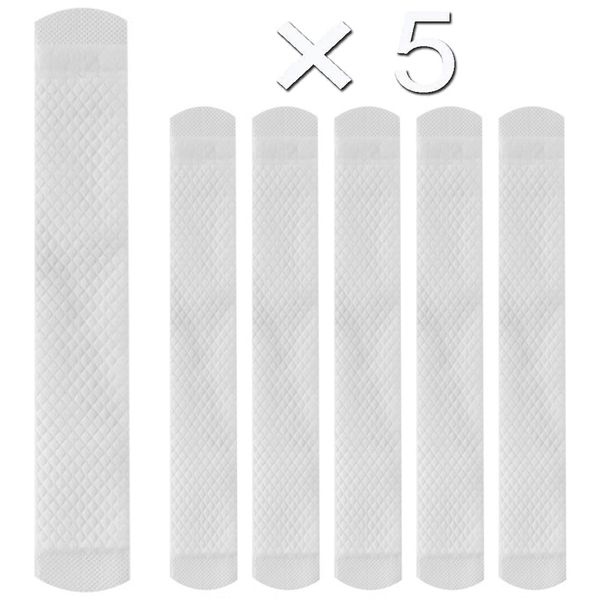 TOUFEIYUAN 5 Pcs Collar Sweat Pad, Disposable Portable Collar Sweat Protection Item, Taped Cap Sweat Wiping Hat Lining Sweat Pad, Unisex Self-Adherent Neckline Pad, Invisible Sweat Absorbing Effect (LxWxH) (Length 10.4 x Width 1.4 inches (26.5 x 3.5 cm), 