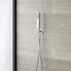 Milano Arvo Square Hand Shower Handset Outlet Elbow Wall Bracket - Chrome