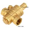 DN15 Pressure Regulator Brass Adjustable Water Pressure Regulator Reducer with Gauge